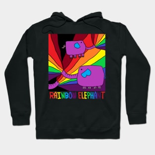 rainbow elephant Hoodie